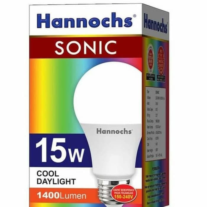 Hannochs SONIC LED Bulb 15 Watt Putih - Bohlam 15W SNI