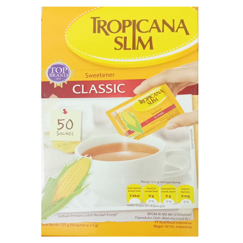 

Tropicana Slim Sweetener Classic 50 Sachet