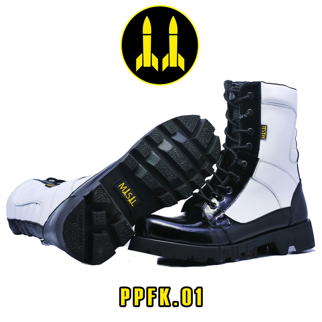 SEPATU PDL PROVOS TNI KULIT KILAP ASLI MISIL TACTICAL GEAR