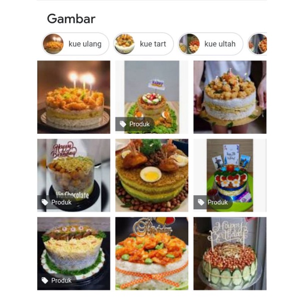 

Rice cake rice tart nasi cake ulang tahun 5 porsi