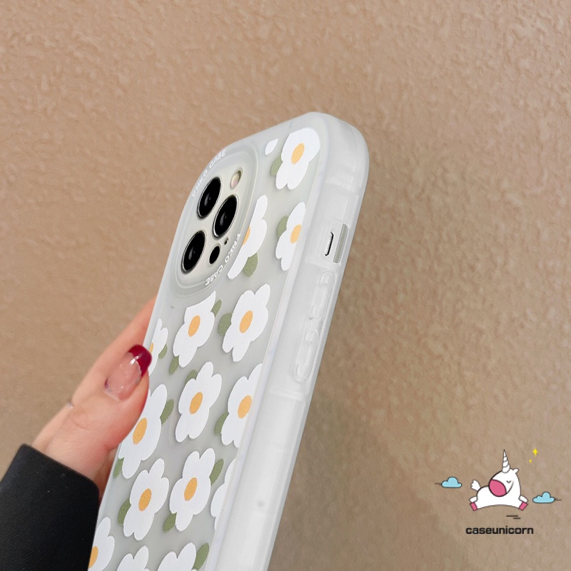 Oppo A57 A17 A17 A17K A96 A5 A3s A35 A33 A94 A52 A76 A16K A95 A74 A16 A54 A7 Reno 5F 7Z 7 4 6 5 A15 A12E A11 A53 A15S A9 A11k A12 A5s Bunga Daisy Pelindung Lensa Kamera Lembut Casing Tpu