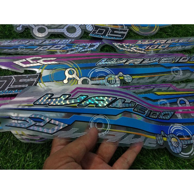 STRIPING TRANSPARAN HOLOGRAM KARBON SUPRA 100 LAMA DAN SUPRA FIT PERATAM