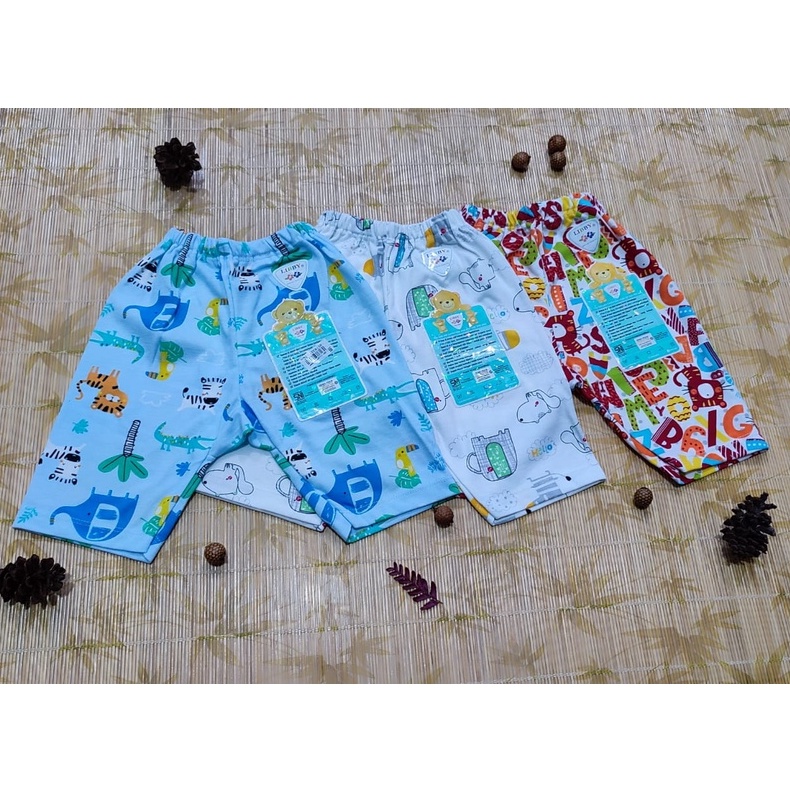 PROMO MURAH RANDOM Libby 1pc Celana 3/4 Motif / Polos Warna / Polos Putih