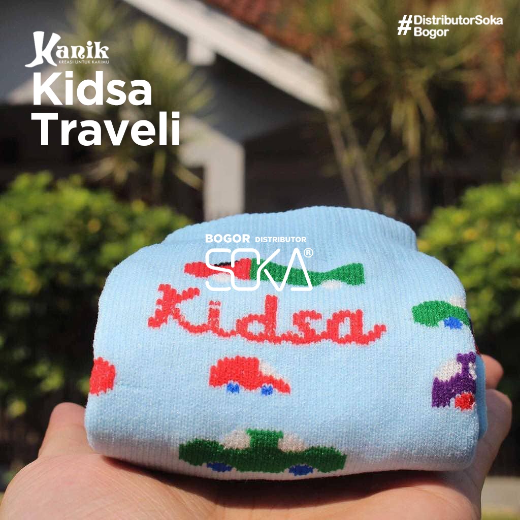 Kanik Kidsa Motif Traveli - Kaos Kaki Anak Jempol Telapak Hitam