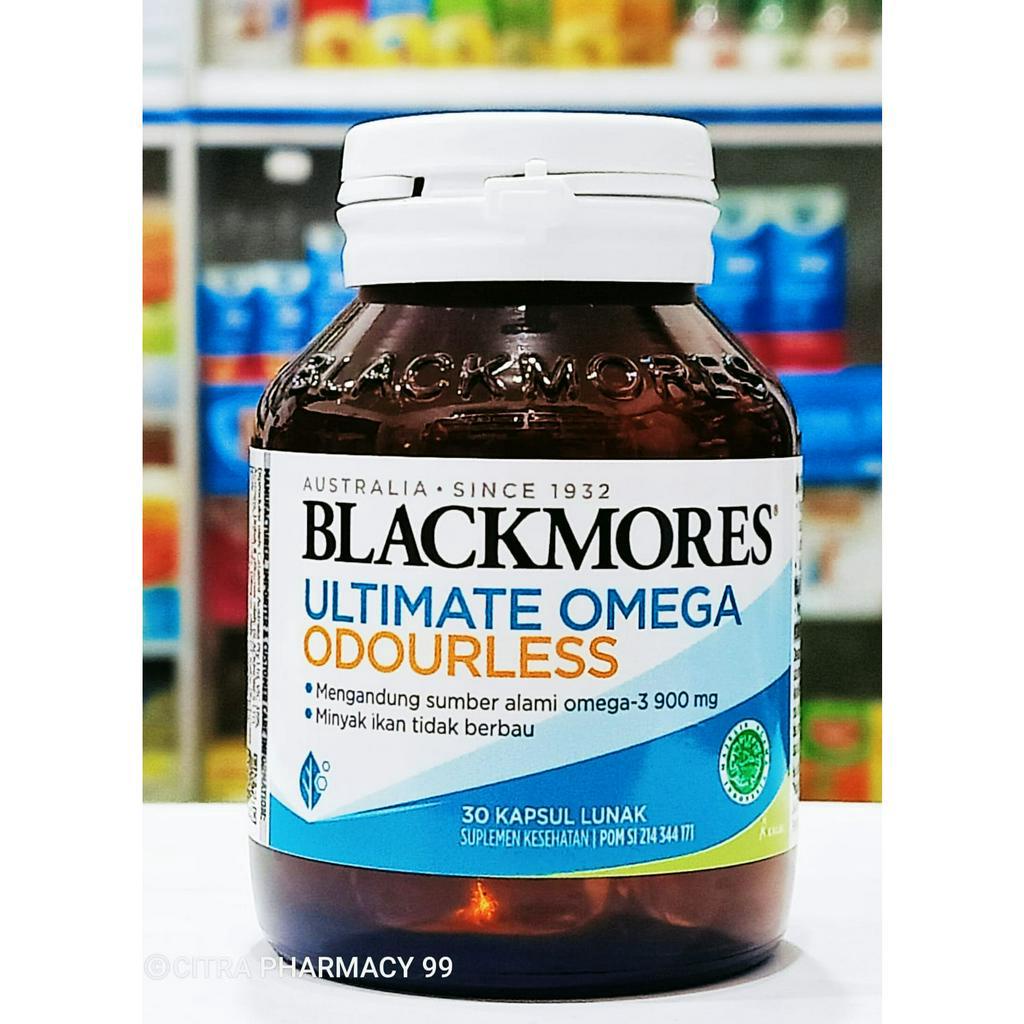 Blackmores 𝐔𝐥𝐭𝐢𝐦𝐚𝐭𝐞 𝐎𝐦𝐞𝐠𝐚 𝐎𝐝𝐨𝐮𝐫𝐥𝐞𝐬𝐬 Isi 30 Kapsul - Memelihara Kesehatan