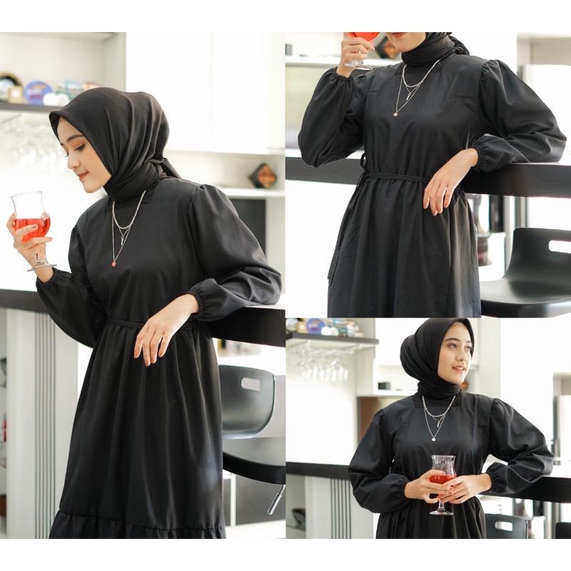 BEFAST - ZFS OOTD Wanita Dress HARUM / MARMAXY MAXI DRESS / Dress Casual Wanoita / Dress Lengan Panjang / Dress Kekinian Remaja / Dress Maxy Polos / Dress Jumbo