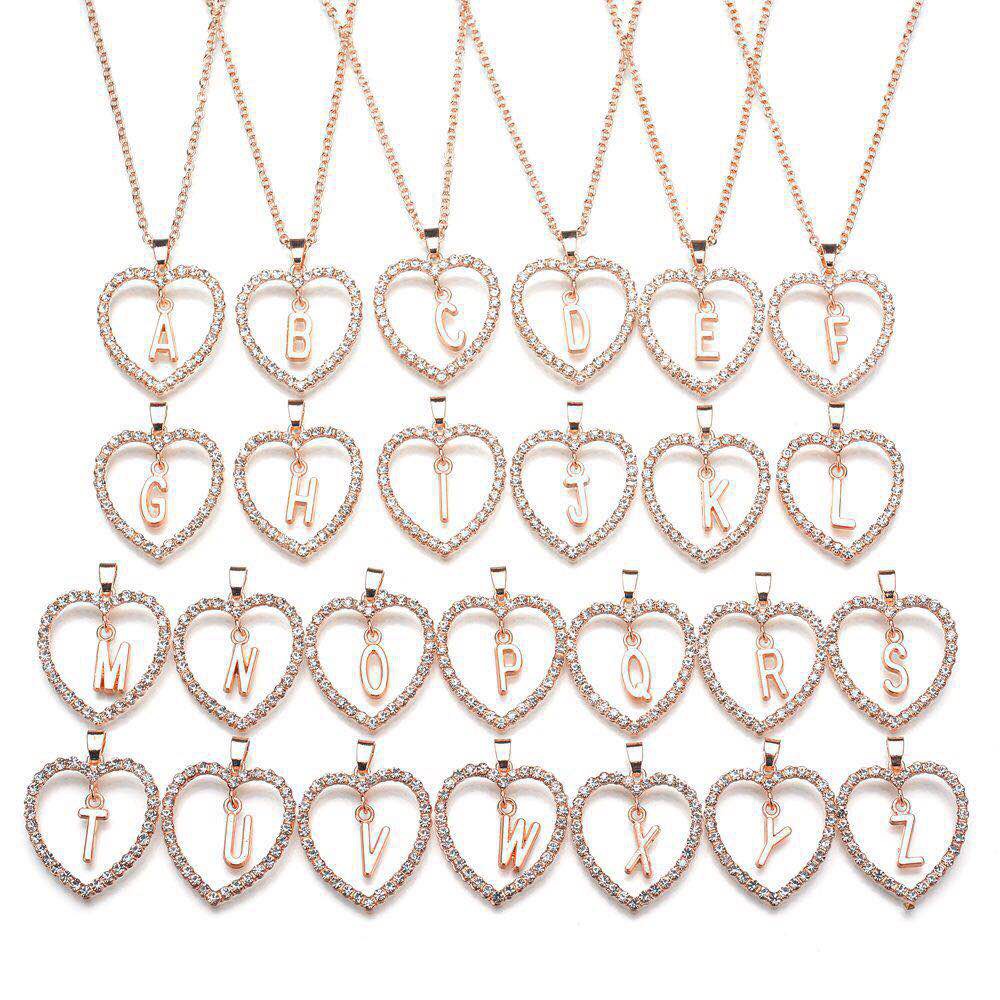 [BISA COD] Kalung Alfabet Titanium Fashion Kalung Huruf Rantai Huruf Liontin 26 hadiah Huruf Inggris