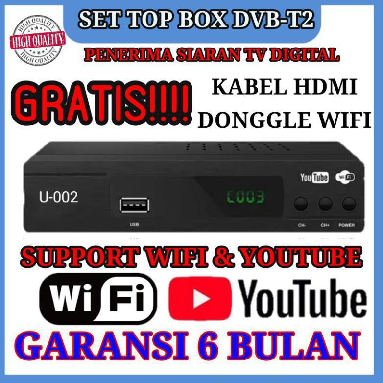 [[BISA COD]] EZ-BOX SET TOP BOX DVB-T2 PENERIMA SIARAN TELEVISI DIGITAL YOUTUBE WIFI OBRAL Kode 12