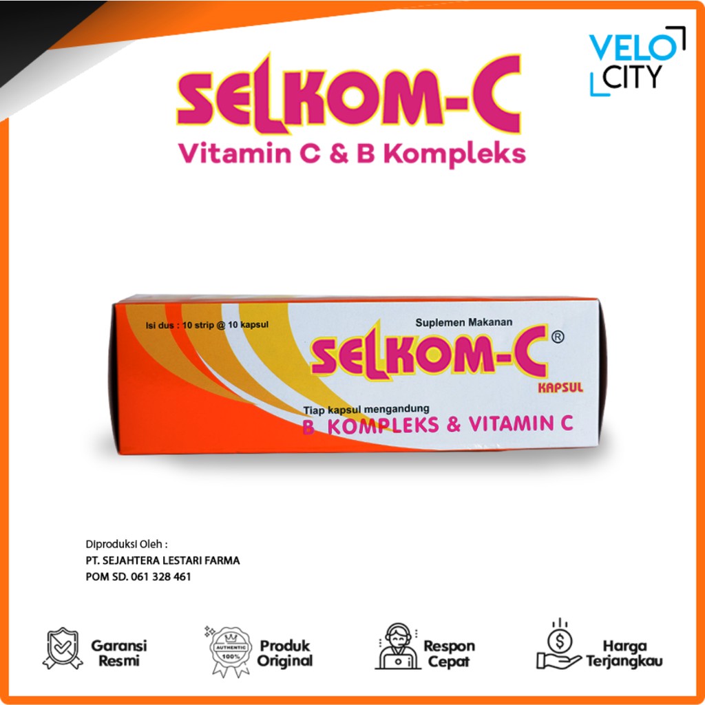 Multivitamin Selkom C - Suplemen Kesehatan 1 Box isi 100 Kapsul