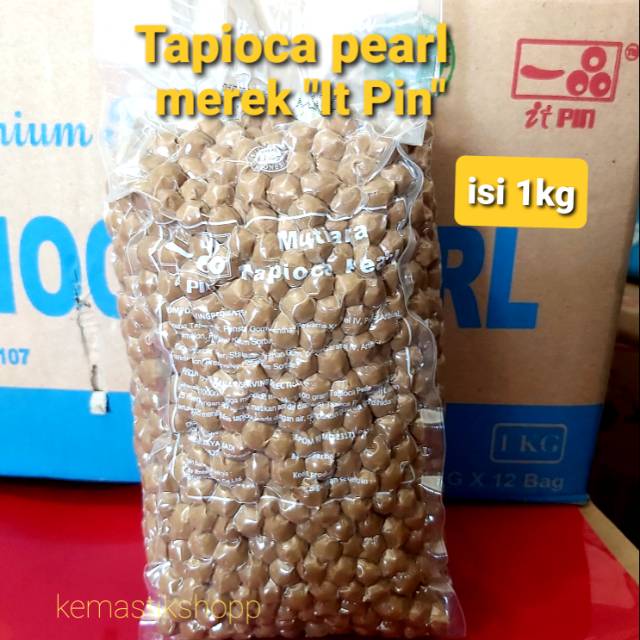

(1 kg) Premium Bubble Tapioka Tapioca Pearl Bubble Mutiara Merk It Pin