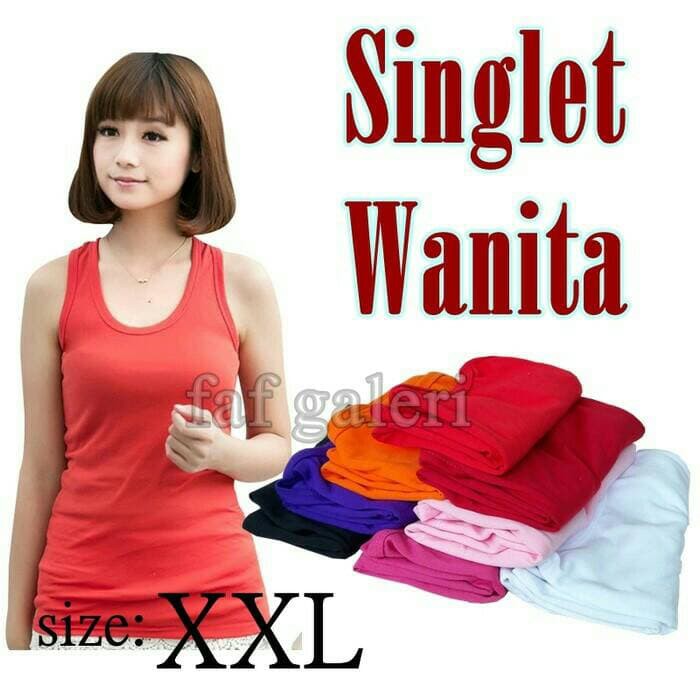 Tank Top Polos - Bra Kemben - Tank Top Baju Dalaman Singlet Wanita Ukuran Xxl Produk Terbaik