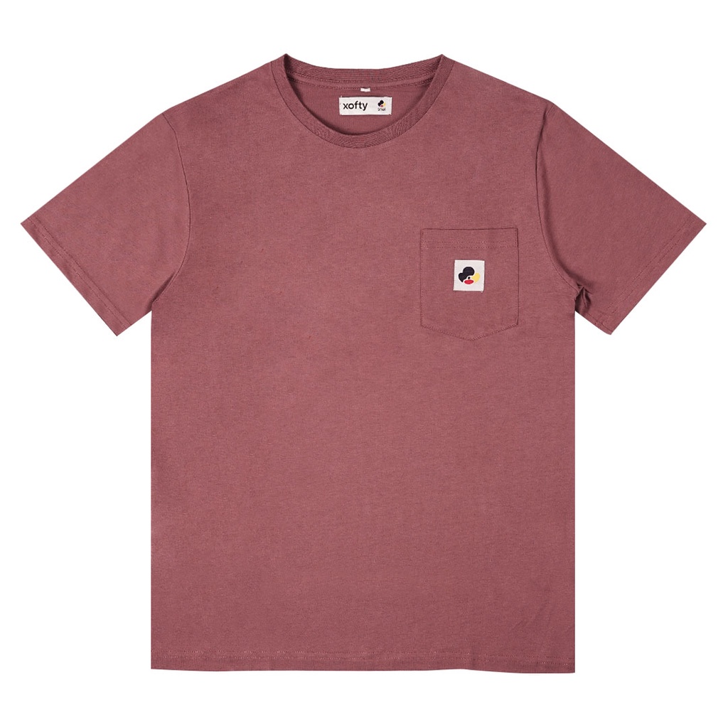 Xofty Kaos Mono Pocket O-Neck T-shirt Cotton 30s Rose