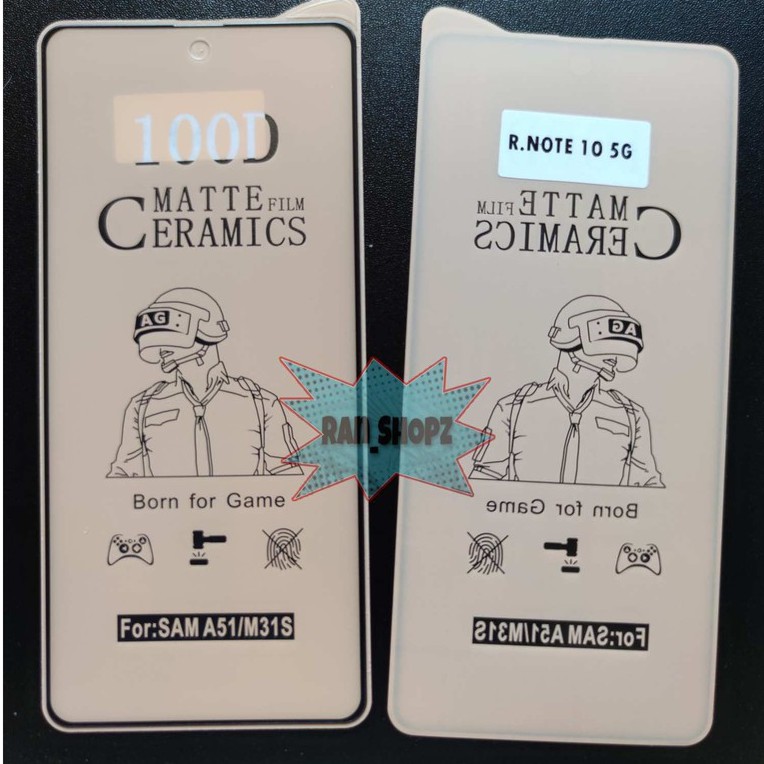 Tempered Glass Matte Redmi Note 10/Note 10s Nano Flexible Glass
