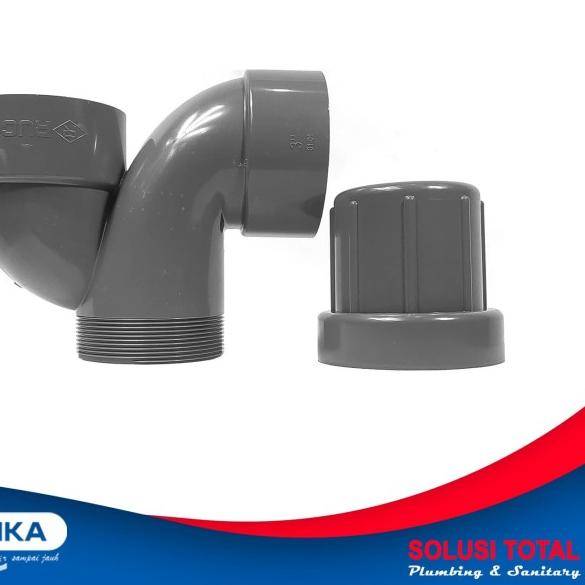 Sambungan Pipa P-Trap D 3 " Rucika P Trap D 3 Inch PVC Rucika