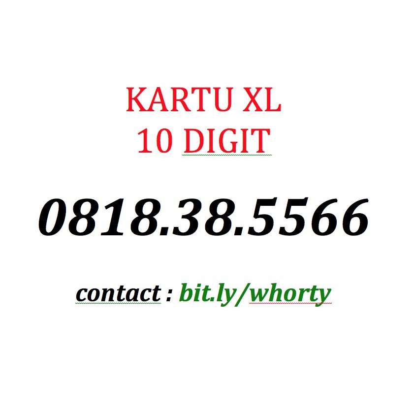 Jual Kartu XL Pra Bayar No Cantik 10 Digit