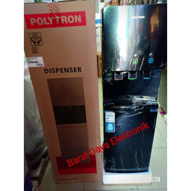 DISPENSER GALON BAWAH POLYTRON PWC 776 Water Dispenser [Bottom Loading] Dispenser Galon Bawah KOMPRESOR