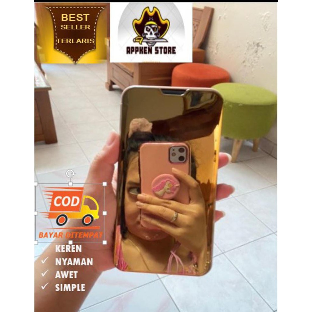 CASING FLIP COVER VIVO ALL TIPE Y17/Y12/Y15/Y20/Y30/Y50/X50/X50 PRO MIRROR CASE TERBARU