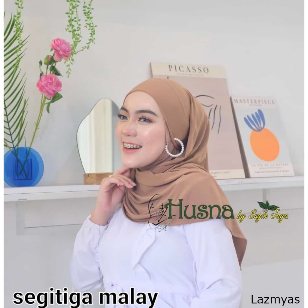 Terbaru Husna Hijab Segitiga Malay  Jersey Premium Zara