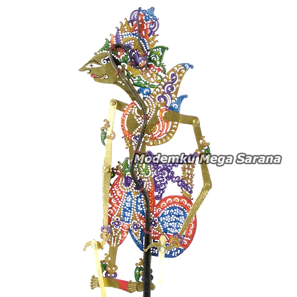 Wayang Kulit Mini Caperan Super 20 Cm - Prabu Kresna Emas