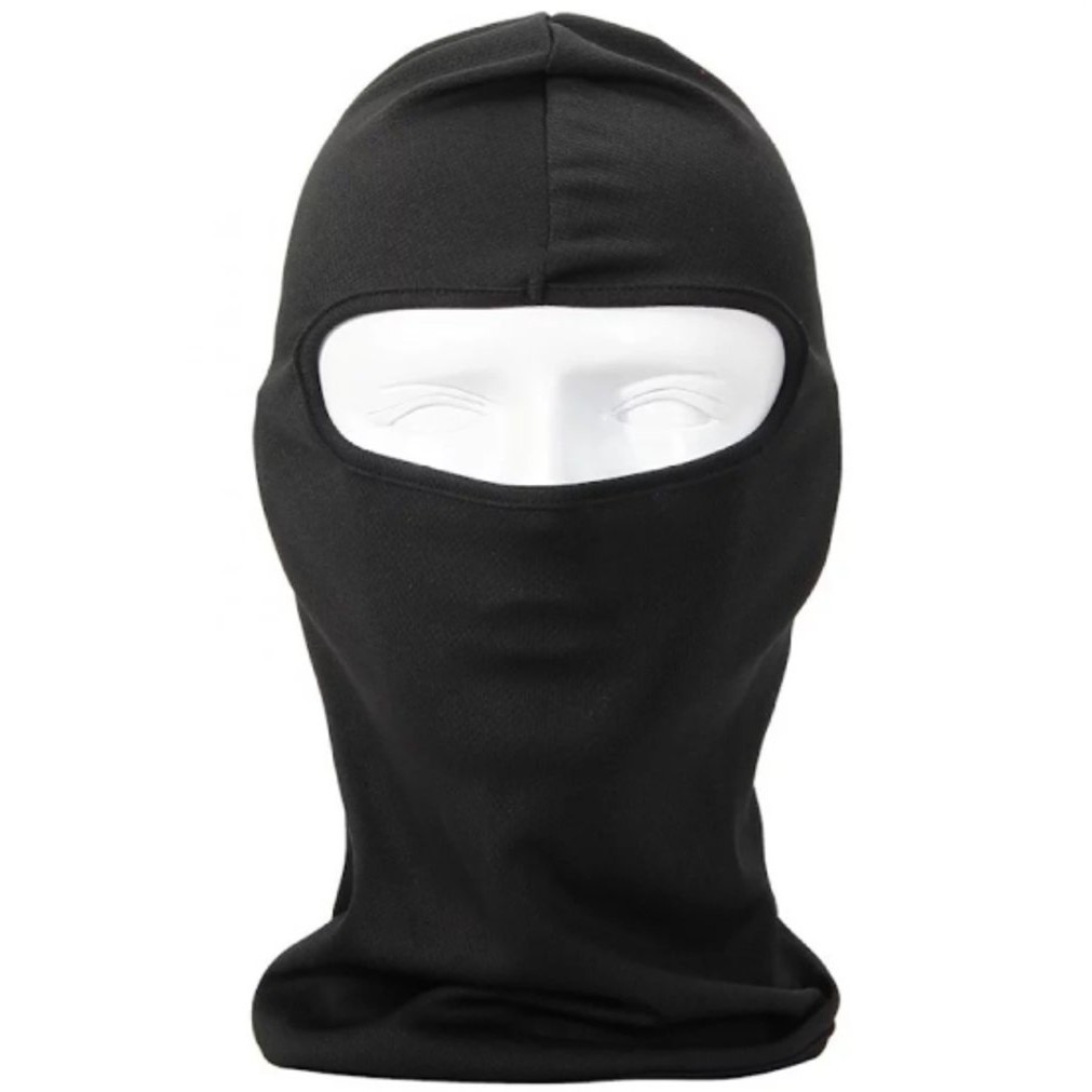 Masker Ninja Masker Motor Hitam / Masker Buff / Sarung Kepala Helm ninja skull cap spandex