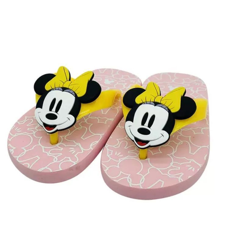 Sandal Jepit Anak Minnie / Sandal Jepit Micky Untuk Anak Usia 1 Tahun - 3 Tahun