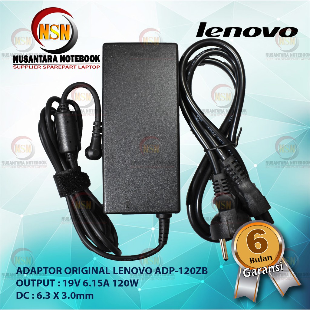 Adaptor Original Lenovo ADP-120ZB 19V 6.15A 120W DC 6.3 X 3.0 mm