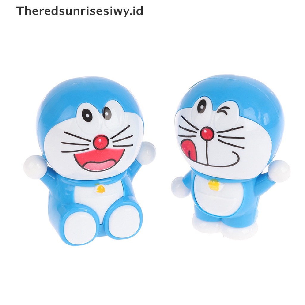 # Alat Rumah Tangga # 4pcs / set Topper Kue Desain Doraemon Cat Untuk Dekorasi Pesta Anak