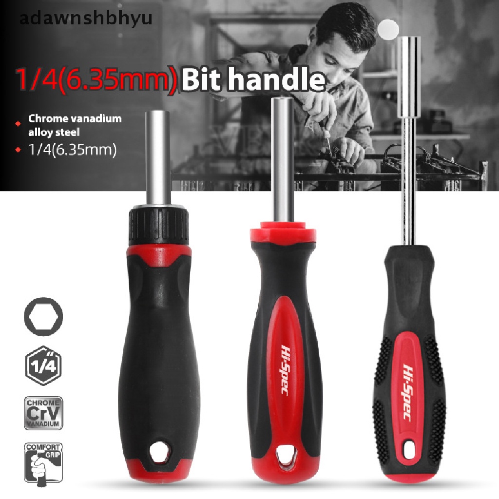 Adawnshbhyu1/4 (6.35mm) Ratchet Screwdriver Bit Holder Handle Mata Obeng Multifungsi Magnetic Bit