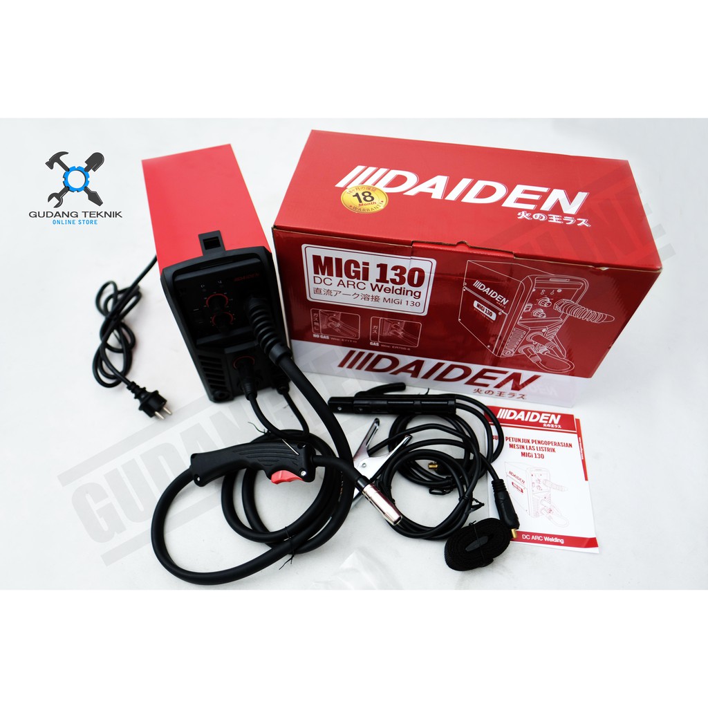 DAIDEN MIGi 130 / Mesin Las CO 2 MIG MAG 130 A Gasless DAIDEN MIGi130 Inventer Las CO2 Travo Las MIG