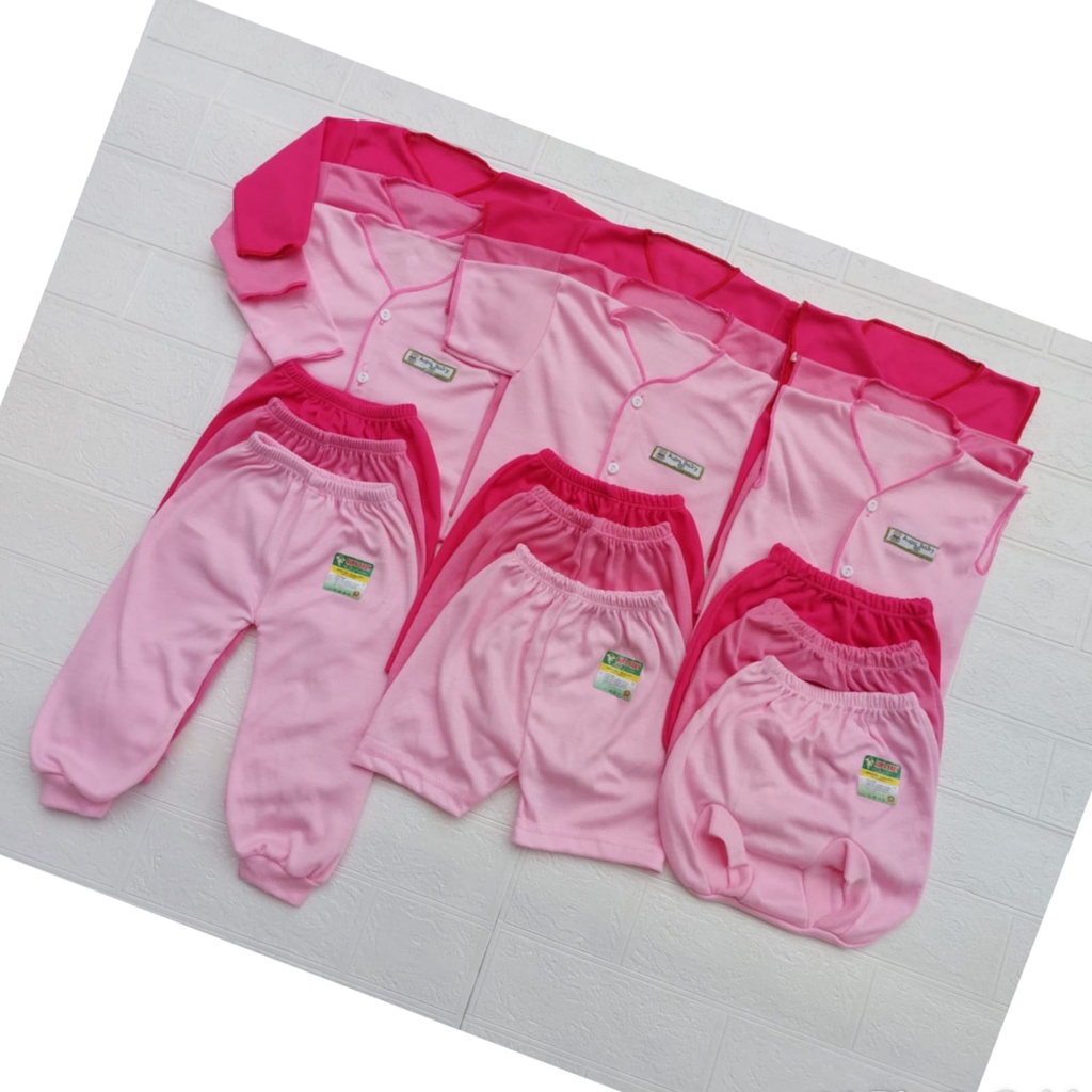 18 PCS PINK Baju celana bayi Paket hemat newborn baru lahir Hadiah lengkap Gifh