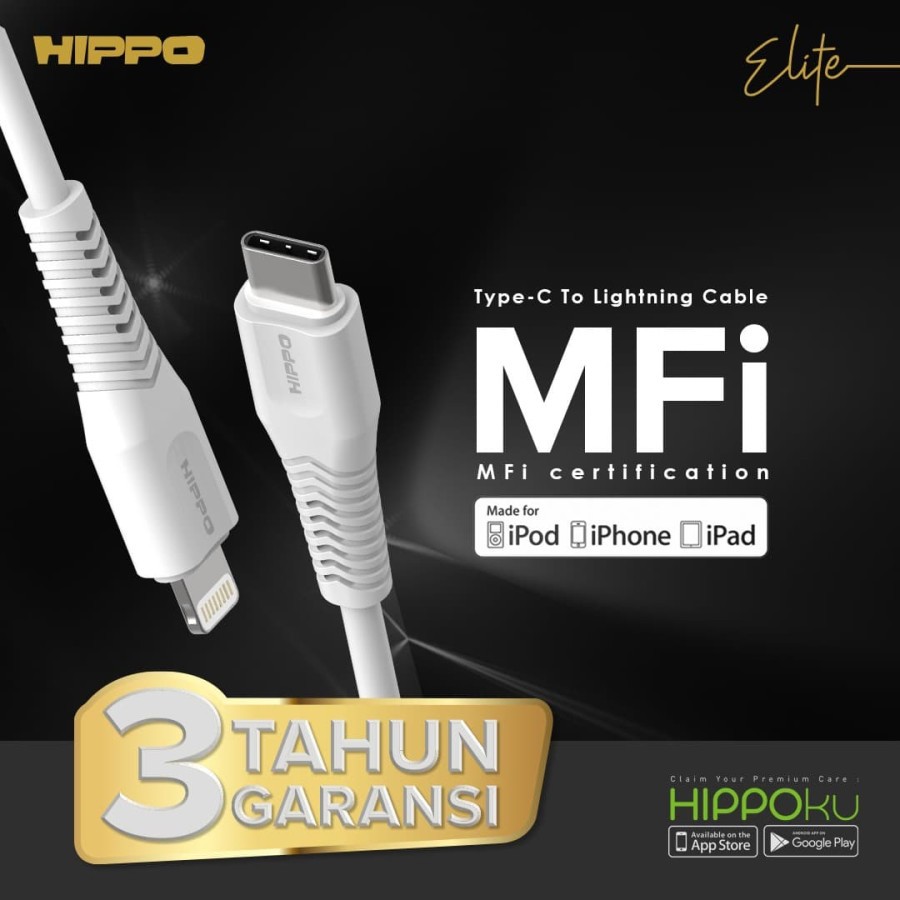 Hippo Elite UL-01 MFI Cable Type-C to Lightning Cable
