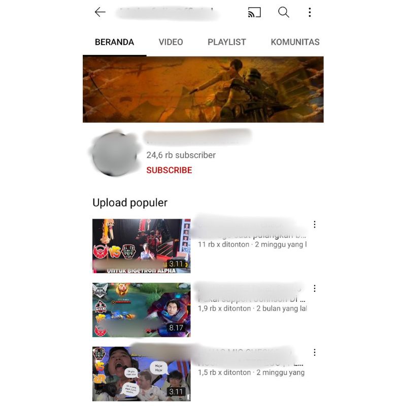 (Terjual) Akun Youtube 24k + Adsense PIN PO (Belum monetisasi)