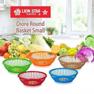 Lion Star BW-37 Diora Round Basket Small Keranjang Serbaguna Bakul Buah Plastik Fruit Basket Bag