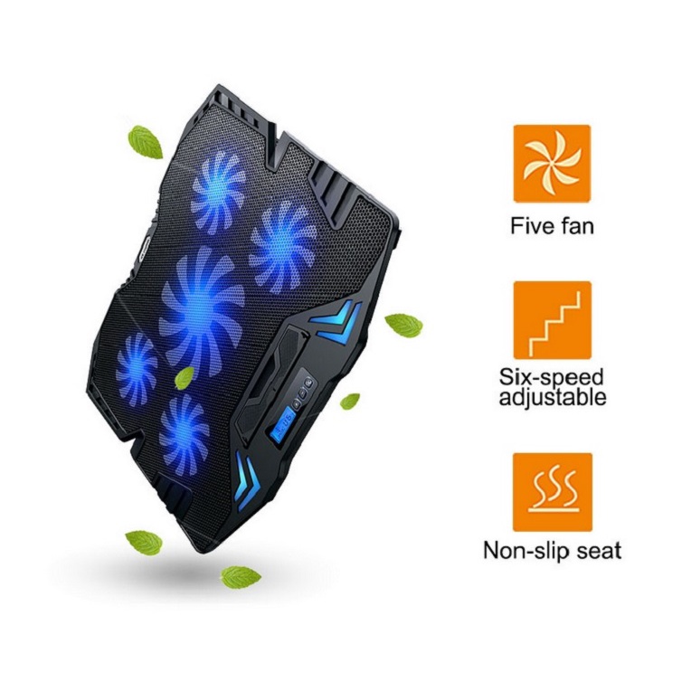 ICE FAN Cooling Pad Laptop 5 Kipas CNS