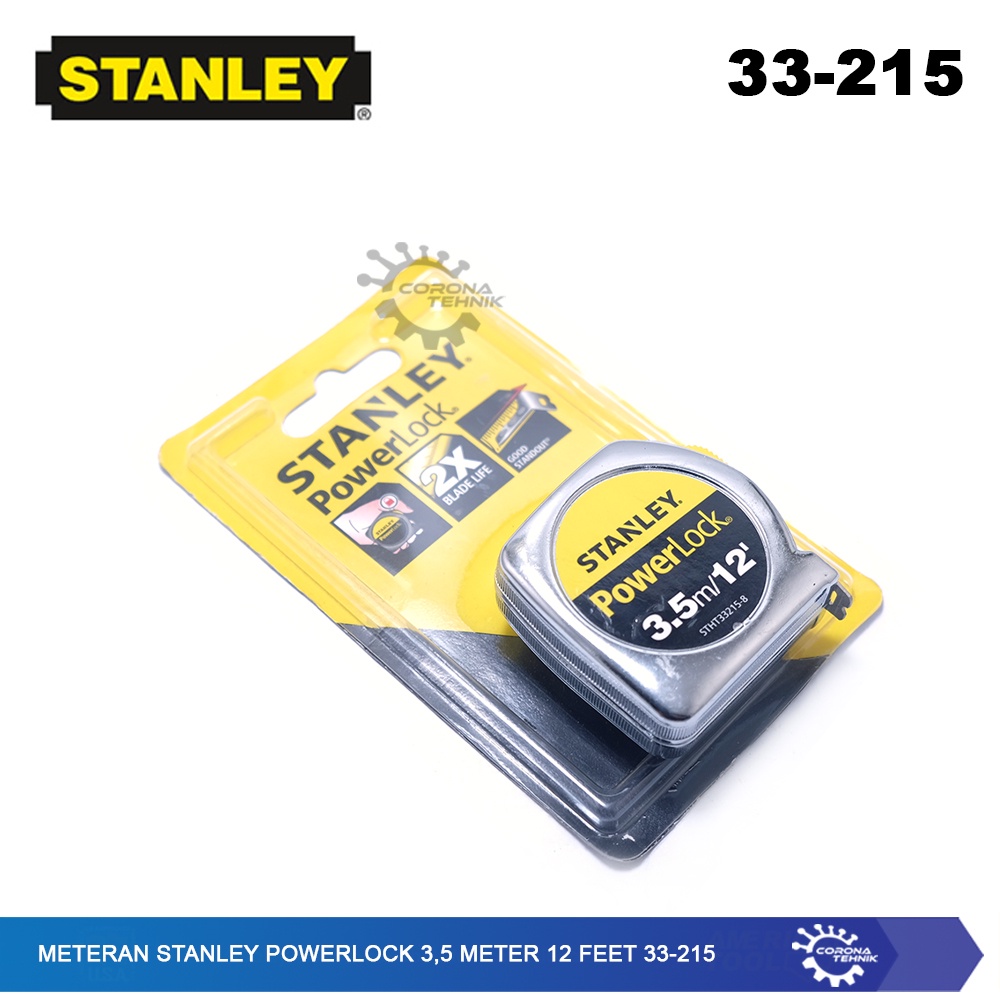 Stanley Power Lock 3,5 Meter 12 Feet 33-215 - Meteran