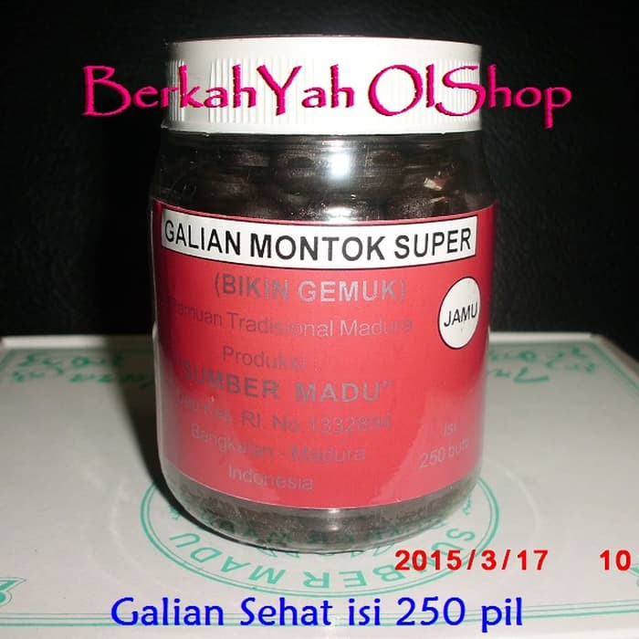 GALIAN SEHAT MONTOK 250 pil Jamu Madura Sumber Madu Gemuk Badan
