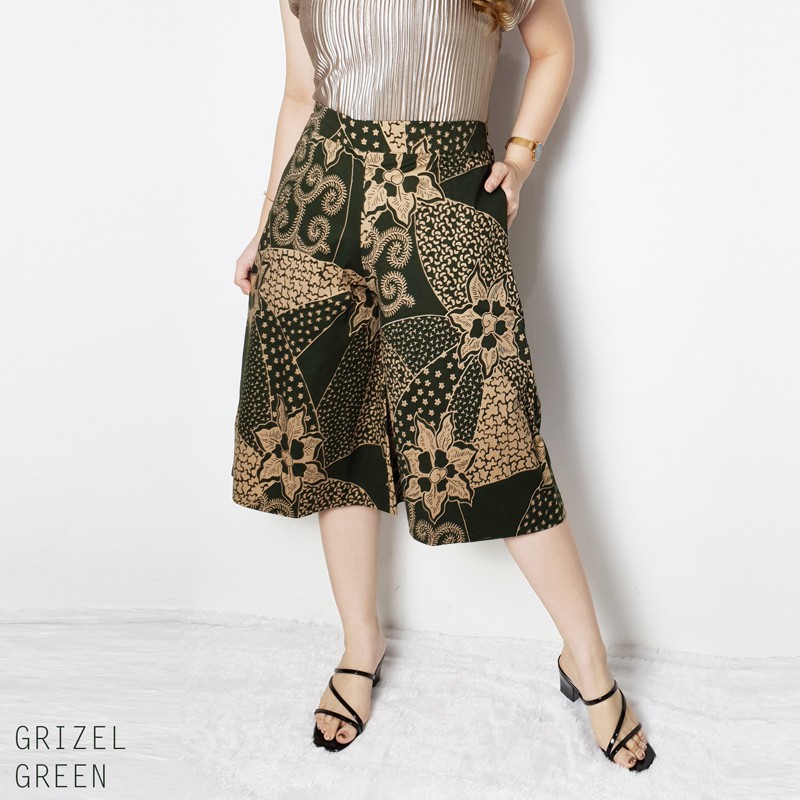 GRIZEL CULLOTE Celana  Batik  Wanita  Kulot Wanita  Shopee  