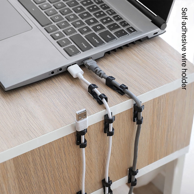 20 Pcs Cable Cords Organizer Set / USB Charging Cable Management Winder Clip / Desktop Workstation Cable Wire Cord Holder / Cable Line Management Tools / Wire Tie Wrap Cord Organizer / Suitable for Computer,TV ,Home,Office,Cables Line Organize