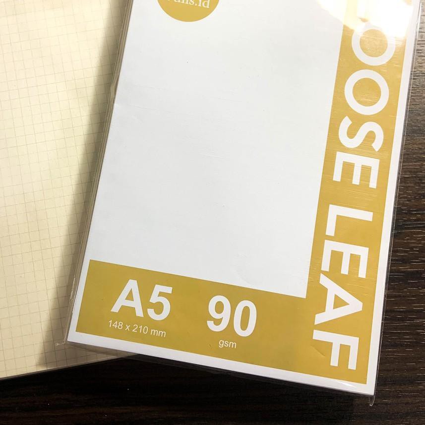 

[Tulis.Id] Loose Leaf Bookpaper 90 GSM A5 Ruled Dotted Grid BlankCB(A31B42)