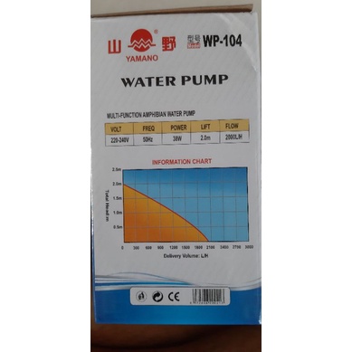 PROMO MURAH YAMANO WP104 POMPA KOLAM POMPA AIR MANCUR POMPA HIDROPONIK POMPA CELUP FILTER KOLAM