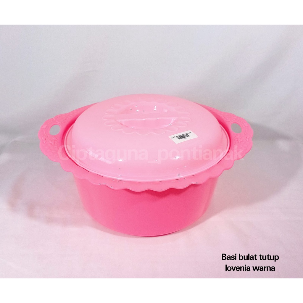 BASI TUTUP BULAT BESAR LOVENIA WARNA - MURAH