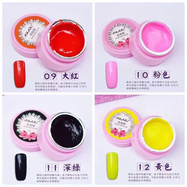 Huaxi gel pot painting RECOMMENDED 12 pcs per set gel pot lukis