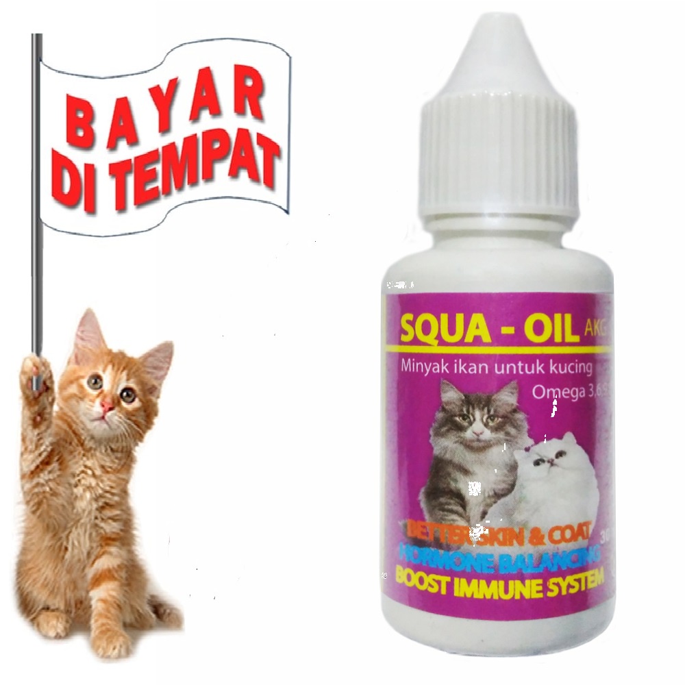 VITAMIN MINYAK IKAN CAIR KUCING VITAMIN FISH OIL- SQUA OIL