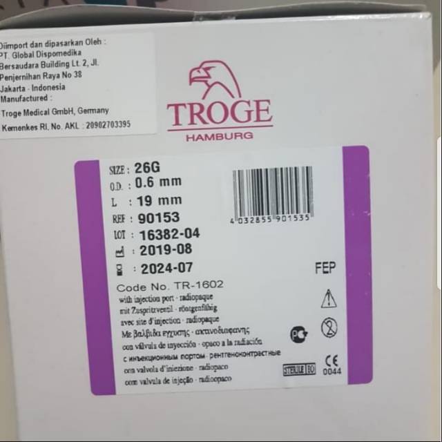 iv troge trovenocath 18 20 22 24