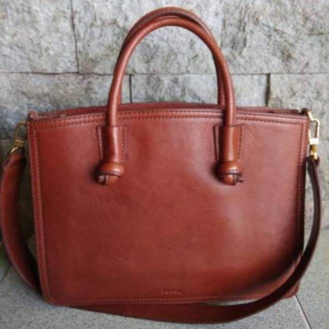 fossil women's skylar leather satchel