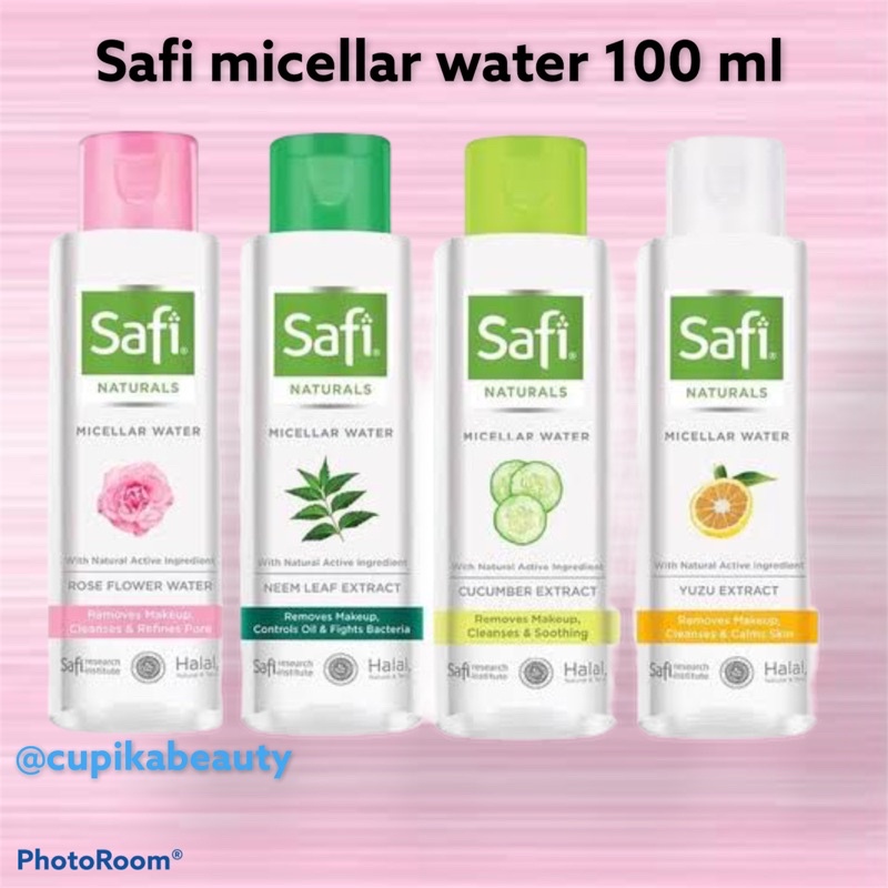 ue.x [ 100 ml ] safi micellar water -- pembersih wajah safi -- pembersih make ul safi 100 ml