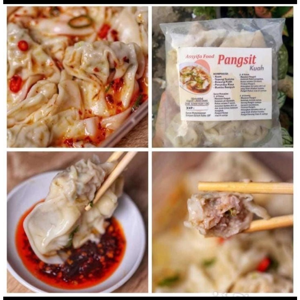 

pangsit kuah ashifa food/pangsit ayam/Pangsit frozen/pangsit rebus