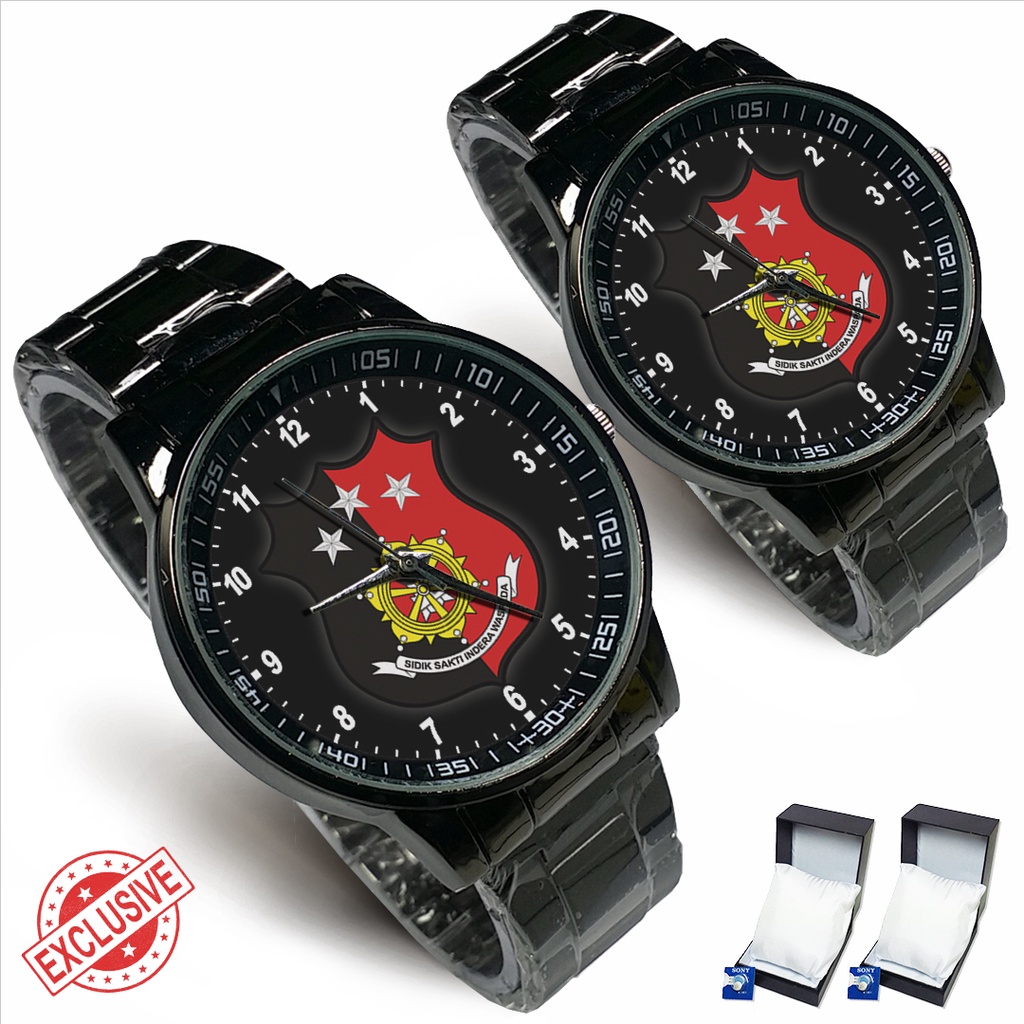 Jam Tangan Rantai Couple POLRI RESMOB - 2 (Limited Edition)