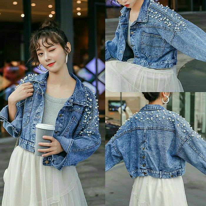 Jaket Jeans Cewek Wanita All Size Trendy Gaul Jaketlevis/Jaketcew UJ651