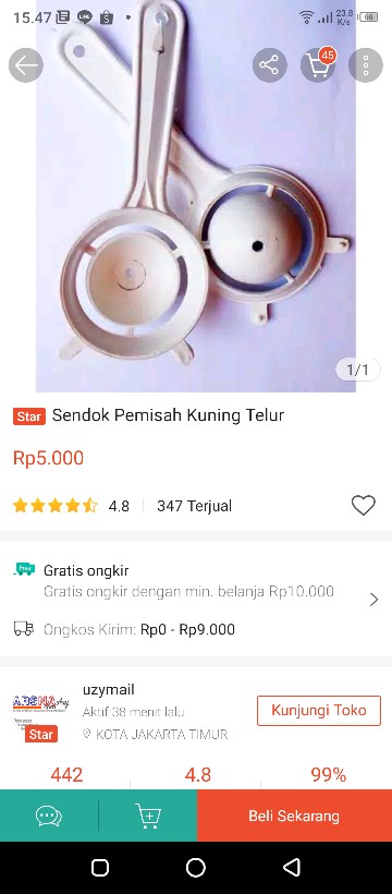 Sendok Pemisah Kuning Telur